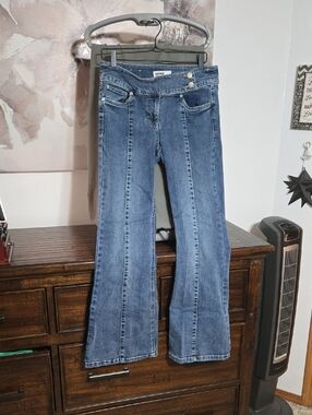 Garage Women's Medium Blue High-Waist Flare Jeans